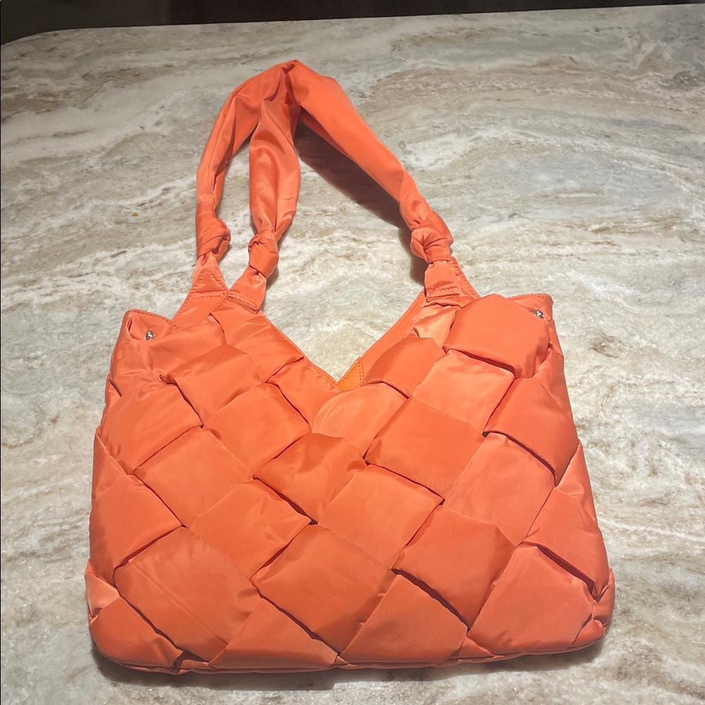 Anthropologie Urban Outfitters On The Go Tangerine Woven Shoulder Bag